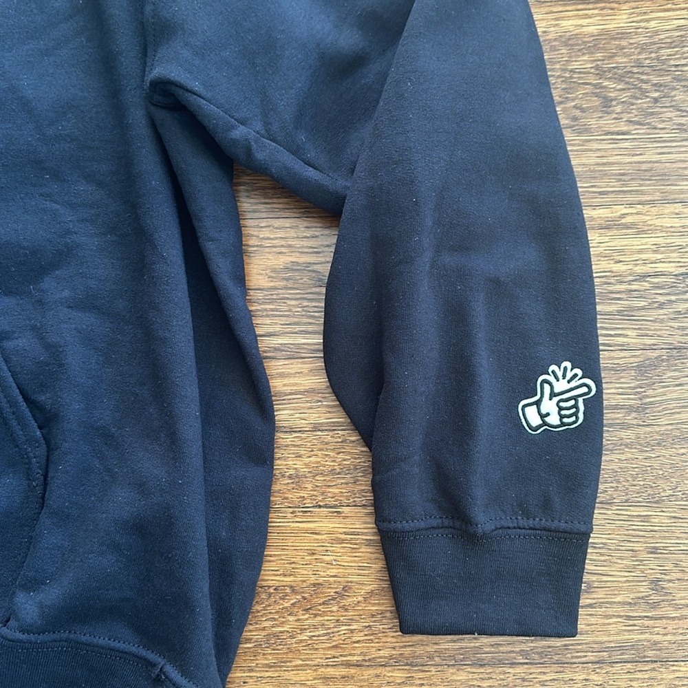 Men’s Black Cotton Long Sleeve Graphic Hoodie - Picture 2 of 4